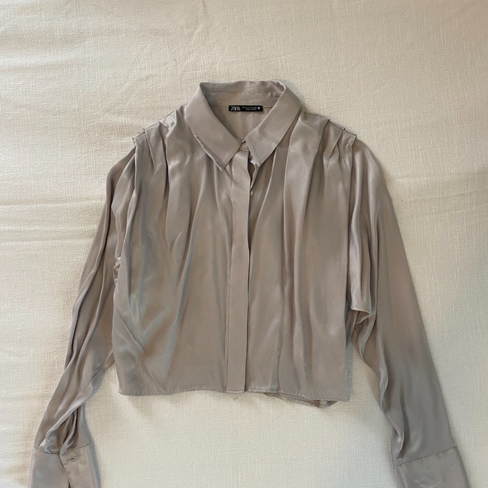 ZARA Silver Blouse
